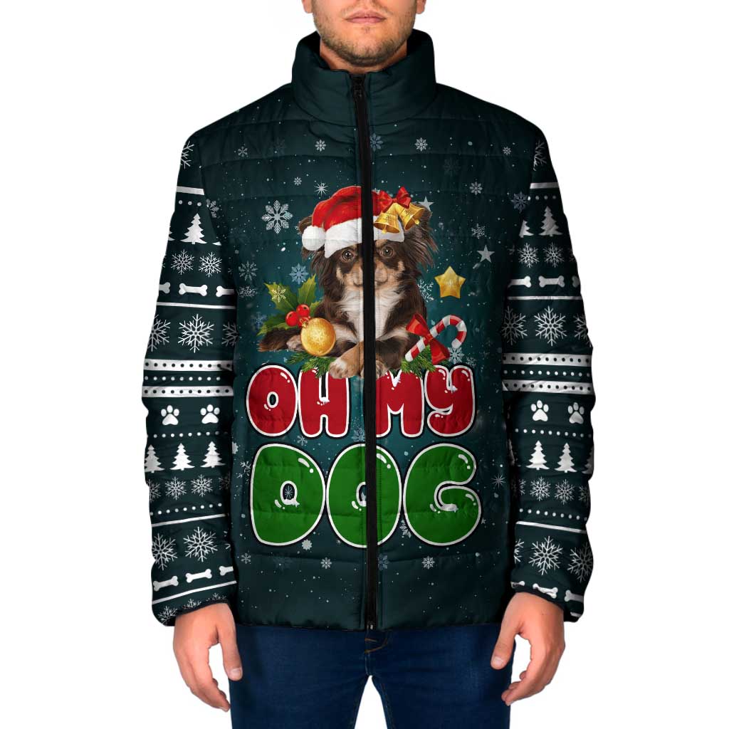 Chihuahua Oh My Dog Christmas Padded Jacket Xmas Holiday Patterns - Wonder Print Shop