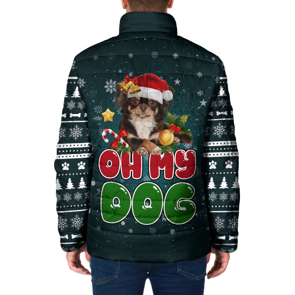 Chihuahua Oh My Dog Christmas Padded Jacket Xmas Holiday Patterns - Wonder Print Shop