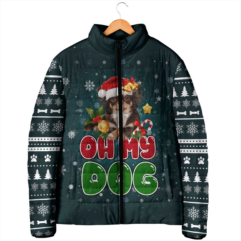 Chihuahua Oh My Dog Christmas Padded Jacket Xmas Holiday Patterns - Wonder Print Shop