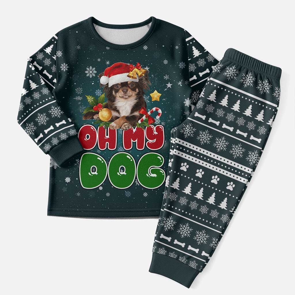 Chihuahua Oh My Dog Christmas Pajama Set Xmas Holiday Patterns - Wonder Print Shop