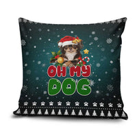Chihuahua Oh My Dog Christmas Pillow Cover Xmas Holiday Patterns - Wonder Print Shop