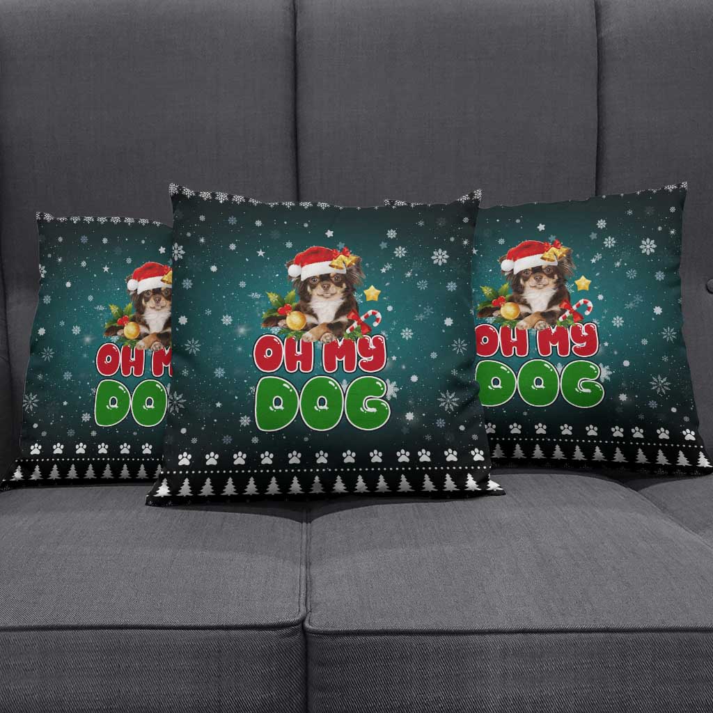 Chihuahua Oh My Dog Christmas Pillow Cover Xmas Holiday Patterns - Wonder Print Shop