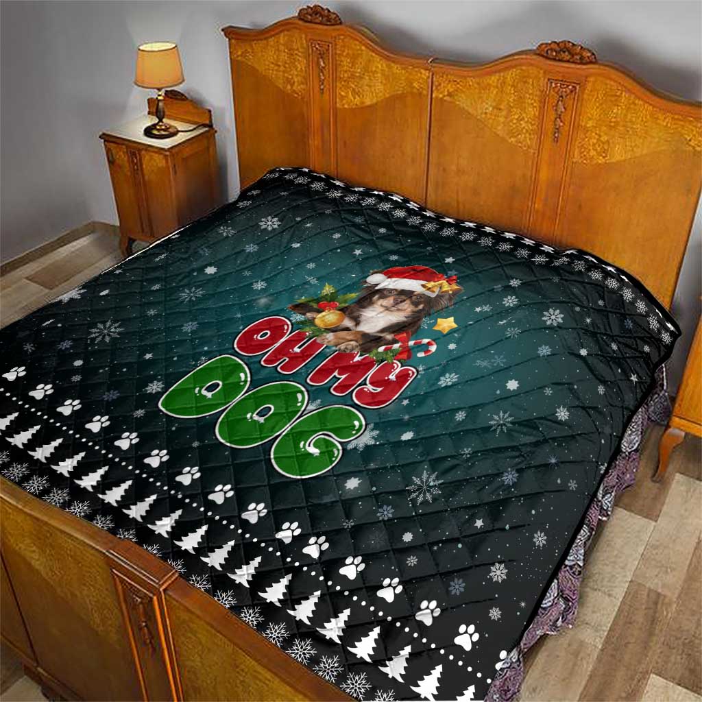 Chihuahua Oh My Dog Christmas Quilt Xmas Holiday Patterns - Wonder Print Shop