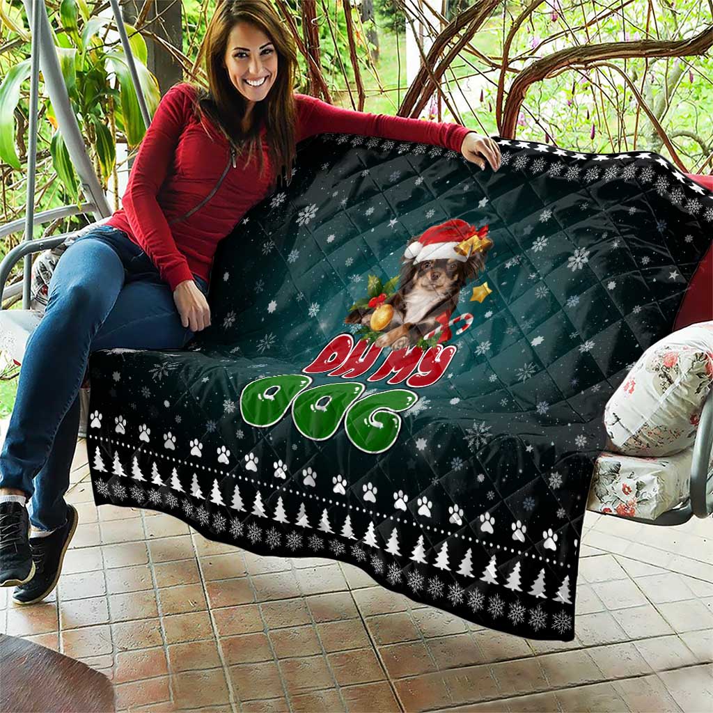 Chihuahua Oh My Dog Christmas Quilt Xmas Holiday Patterns - Wonder Print Shop