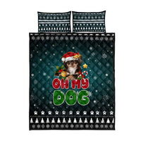 Chihuahua Oh My Dog Christmas Quilt Bed Set Xmas Holiday Patterns - Wonder Print Shop