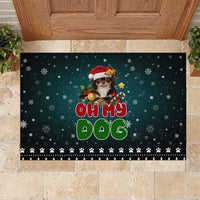 Chihuahua Oh My Dog Christmas Rubber Doormat Xmas Holiday Patterns - Wonder Print Shop