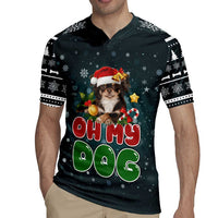 Chihuahua Oh My Dog Christmas Rugby Jersey Xmas Holiday Patterns - Wonder Print Shop