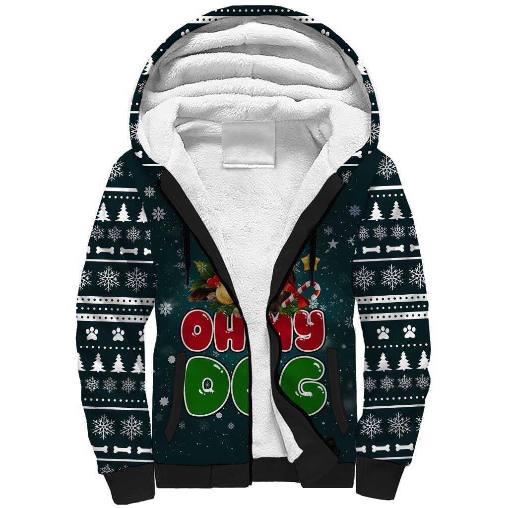 Chihuahua Oh My Dog Christmas Sherpa Hoodie Xmas Holiday Patterns - Wonder Print Shop