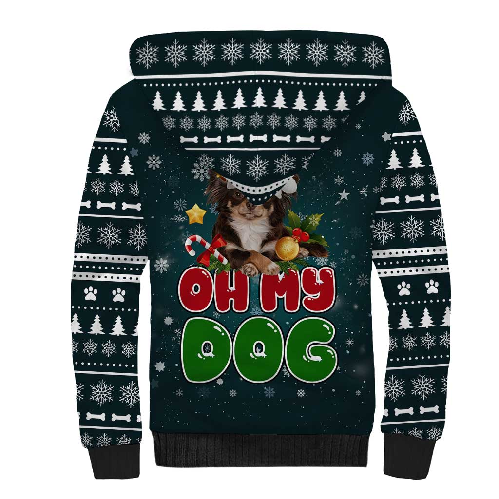 Chihuahua Oh My Dog Christmas Sherpa Hoodie Xmas Holiday Patterns - Wonder Print Shop
