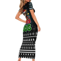 Chihuahua Oh My Dog Christmas Short Sleeve Bodycon Dress Xmas Holiday Patterns - Wonder Print Shop