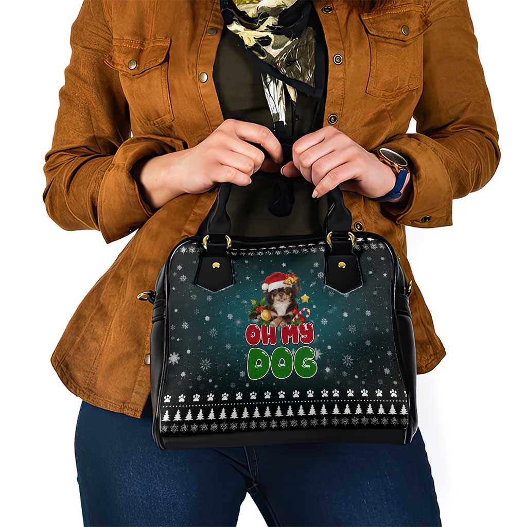 Chihuahua Oh My Dog Christmas Shoulder Handbag Xmas Holiday Patterns - Wonder Print Shop