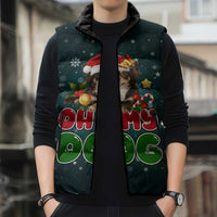 Chihuahua Oh My Dog Christmas Sleeveless Puffer Jacket Xmas Holiday Patterns - Wonder Print Shop