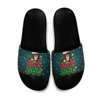 Chihuahua Oh My Dog Christmas Slide Sandals Xmas Holiday Patterns - Wonder Print Shop