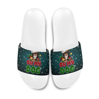 Chihuahua Oh My Dog Christmas Slide Sandals Xmas Holiday Patterns - Wonder Print Shop