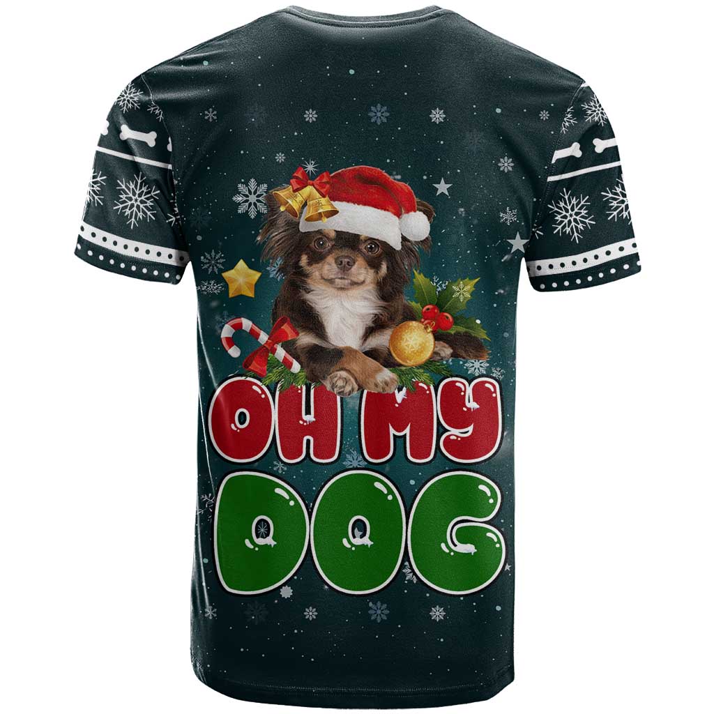 Chihuahua Oh My Dog Christmas T Shirt Xmas Holiday Patterns - Wonder Print Shop