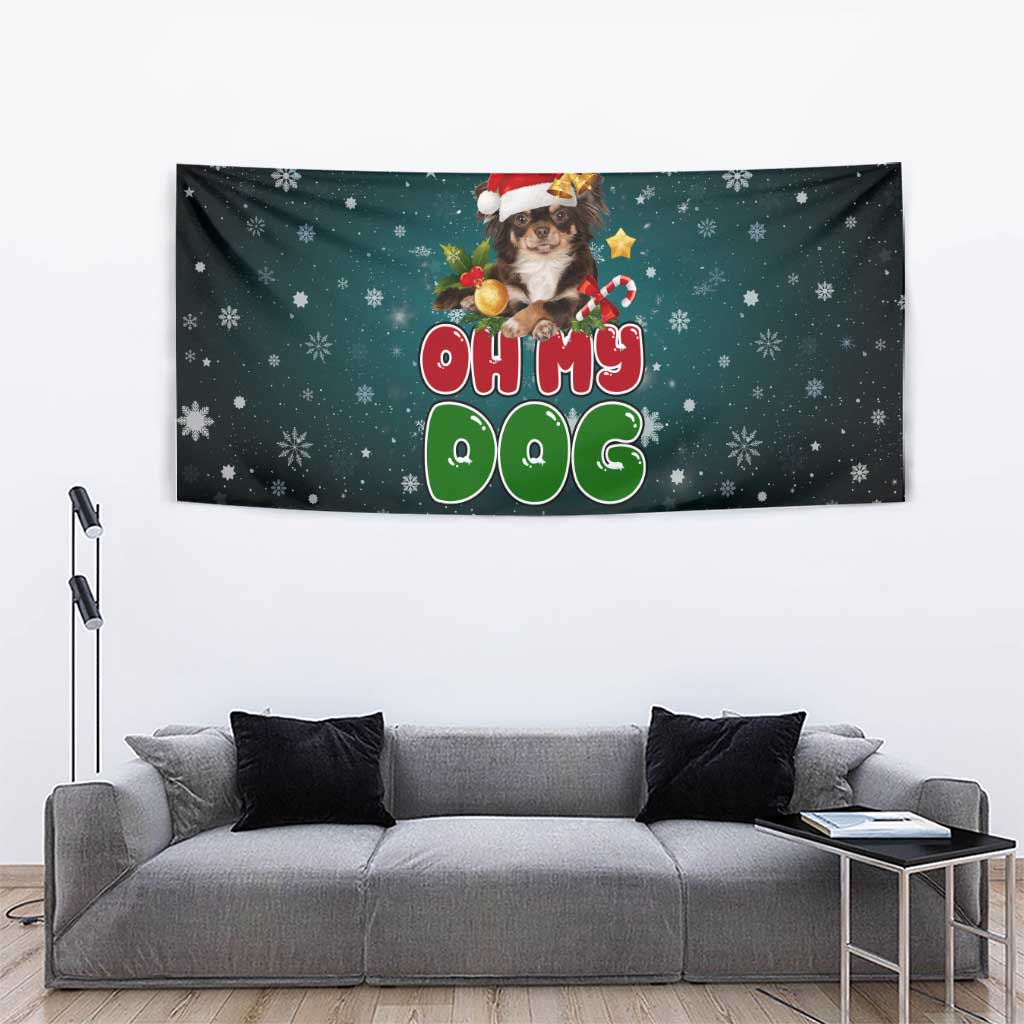 Chihuahua Oh My Dog Christmas Tapestry Xmas Holiday Patterns - Wonder Print Shop