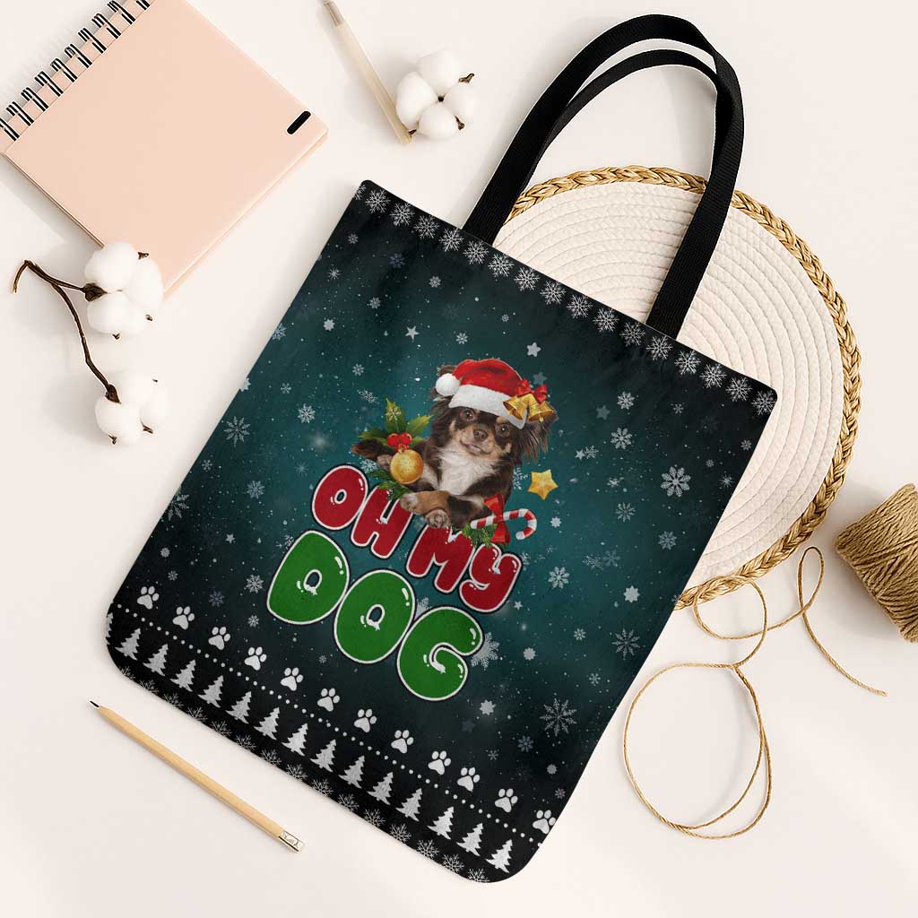 Chihuahua Oh My Dog Christmas Tote Bag Xmas Holiday Patterns - Wonder Print Shop