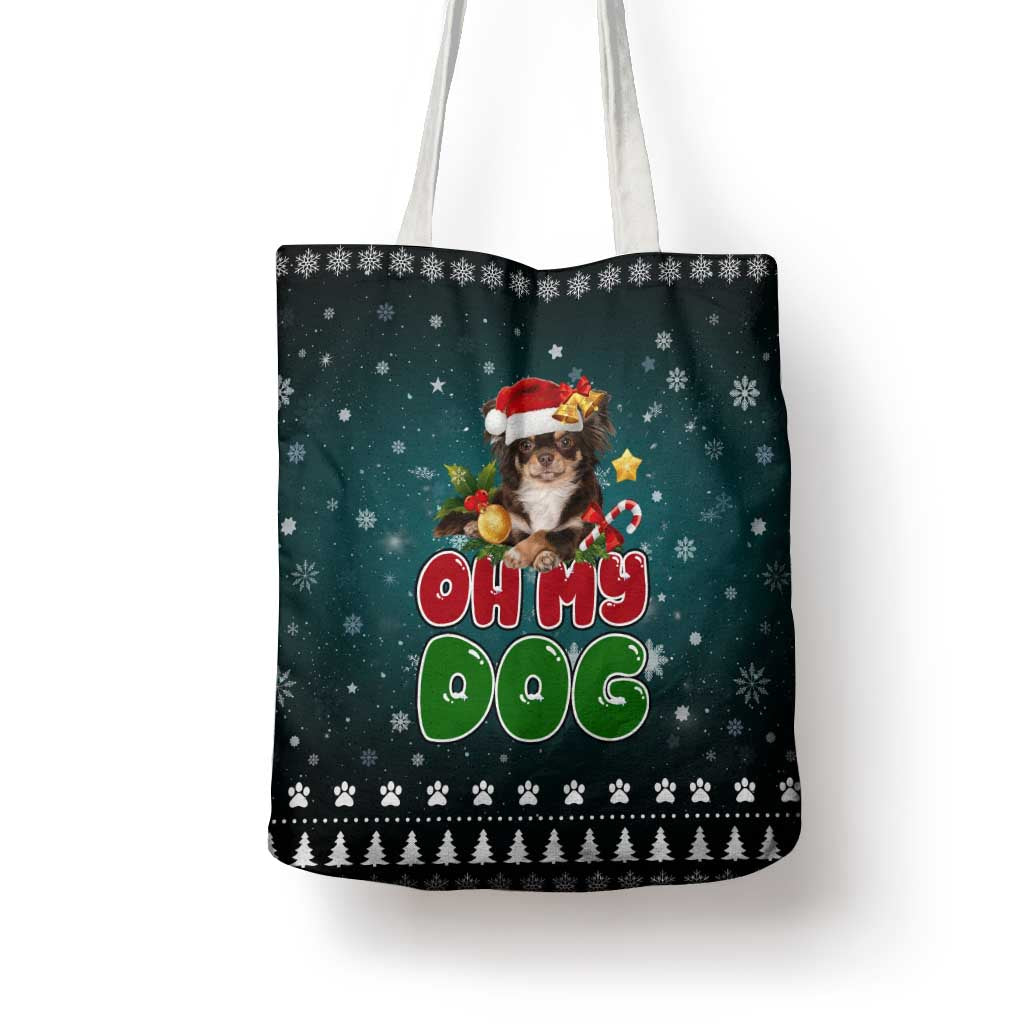 Chihuahua Oh My Dog Christmas Tote Bag Xmas Holiday Patterns - Wonder Print Shop