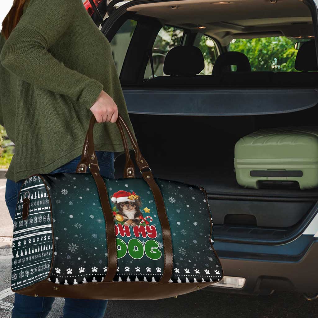 Chihuahua Oh My Dog Christmas Travel Bag Xmas Holiday Patterns - undefined