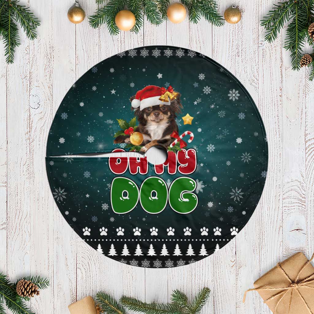 Chihuahua Oh My Dog Christmas Tree Skirt Xmas Holiday Patterns - Wonder Print Shop