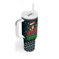 Chihuahua Oh My Dog Christmas Tumbler With Handle Xmas Holiday Patterns - Wonder Print Shop