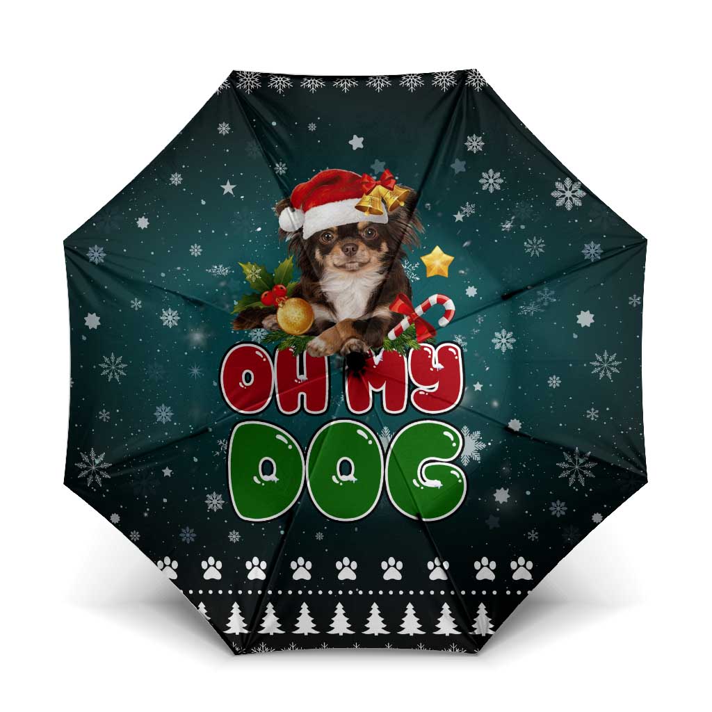 Chihuahua Oh My Dog Christmas Umbrella Xmas Holiday Patterns - Wonder Print Shop