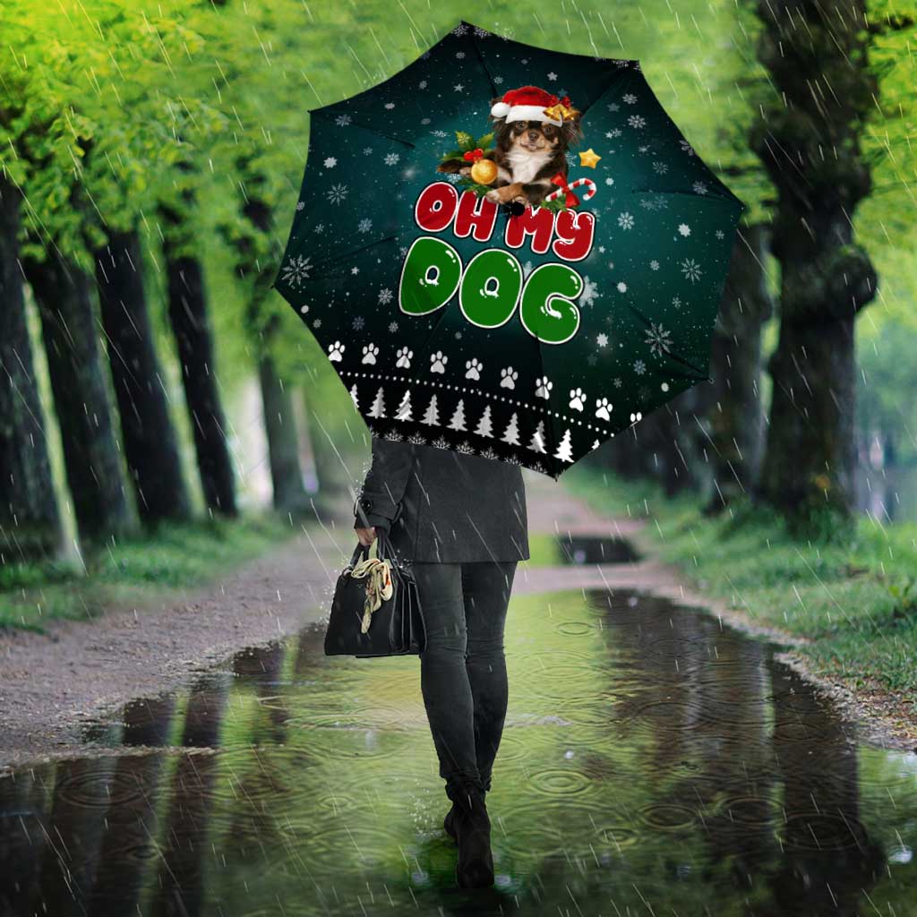 Chihuahua Oh My Dog Christmas Umbrella Xmas Holiday Patterns - Wonder Print Shop