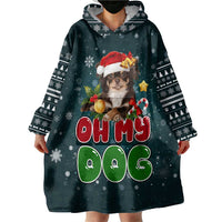 Chihuahua Oh My Dog Christmas Wearable Blanket Hoodie Xmas Holiday Patterns - Wonder Print Shop