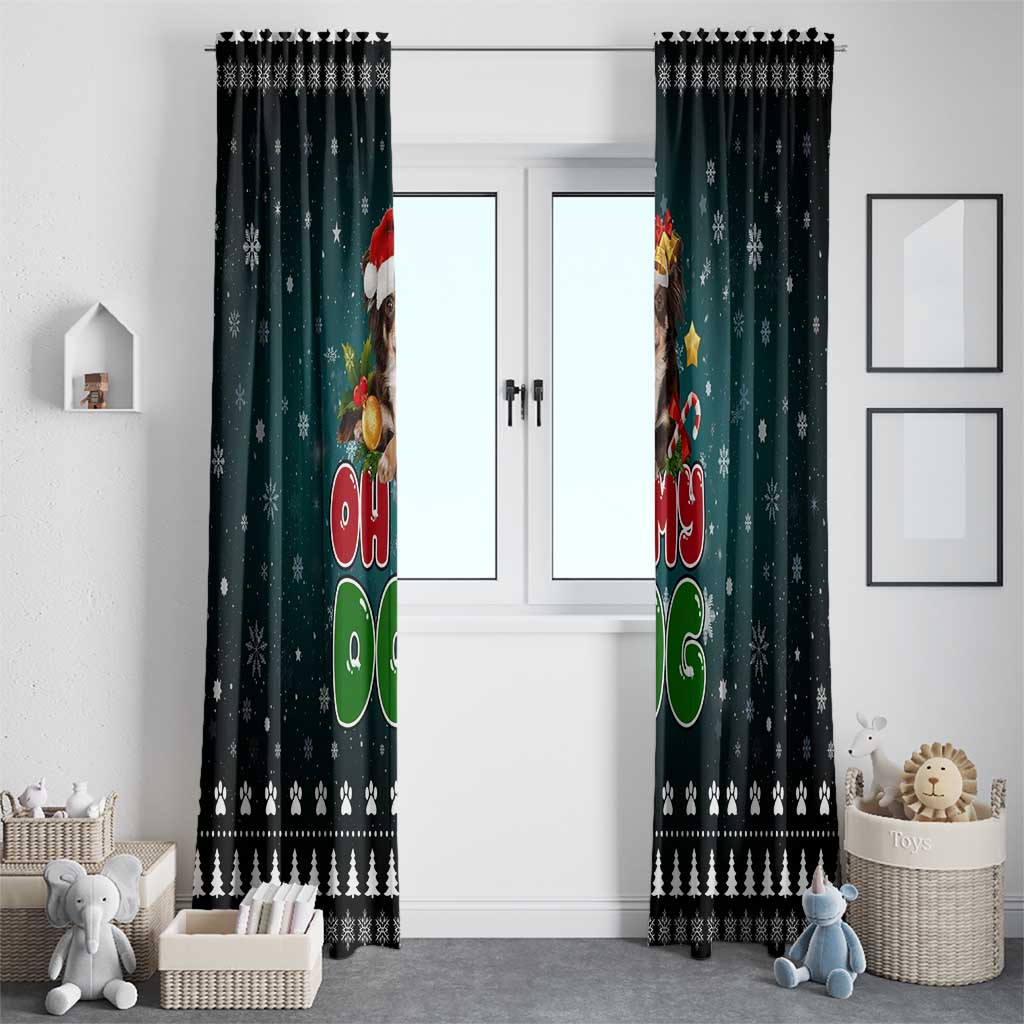 Chihuahua Oh My Dog Christmas Window Curtain Xmas Holiday Patterns - Wonder Print Shop
