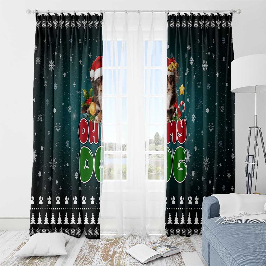 Chihuahua Oh My Dog Christmas Window Curtain Xmas Holiday Patterns - Wonder Print Shop