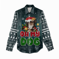 Chihuahua Oh My Dog Christmas Women Casual Shirt Xmas Holiday Patterns - Wonder Print Shop