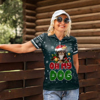 Chihuahua Oh My Dog Christmas Women Polo Shirt Xmas Holiday Patterns - Wonder Print Shop