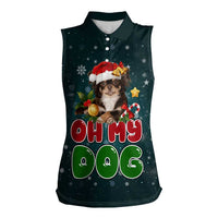 Chihuahua Oh My Dog Christmas Women Sleeveless Polo Shirt Xmas Holiday Patterns - Wonder Print Shop