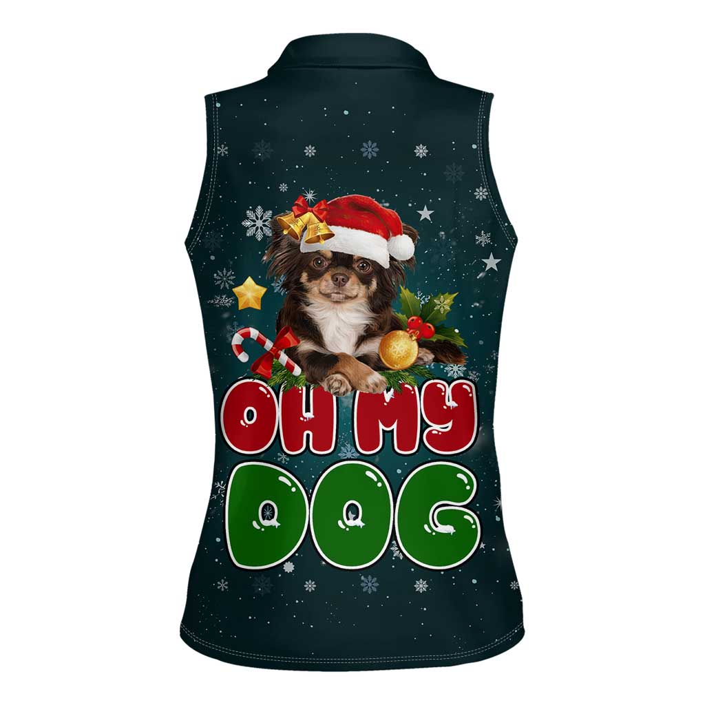 Chihuahua Oh My Dog Christmas Women Sleeveless Polo Shirt Xmas Holiday Patterns - Wonder Print Shop
