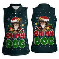 Chihuahua Oh My Dog Christmas Women Sleeveless Polo Shirt Xmas Holiday Patterns - Wonder Print Shop