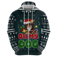 Chihuahua Oh My Dog Christmas Zip Hoodie Xmas Holiday Patterns - Wonder Print Shop