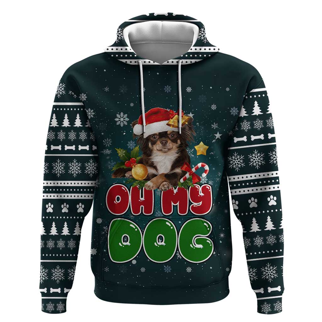 Chihuahua Oh My Dog Christmas Zip Hoodie Xmas Holiday Patterns - Wonder Print Shop