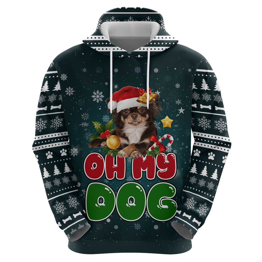 Chihuahua Oh My Dog Christmas Zip Hoodie Xmas Holiday Patterns - Wonder Print Shop