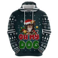 Chihuahua Oh My Dog Christmas Zip Hoodie Xmas Holiday Patterns - Wonder Print Shop