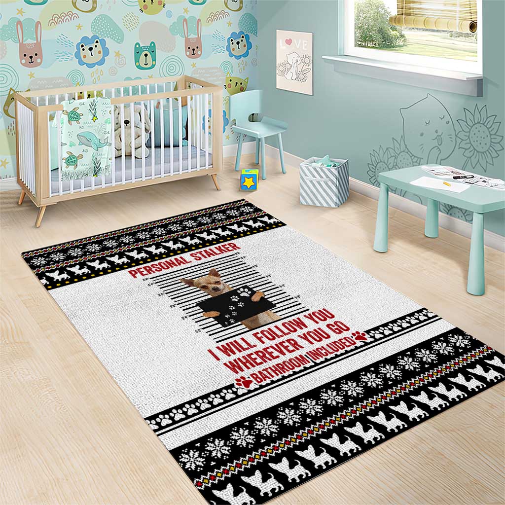 Chihuahua Personal Stalker Christmas Area Rug Xmas Holiday Patterns - Wonder Print Shop