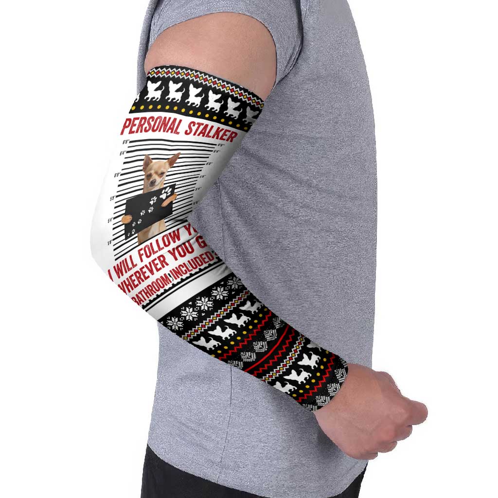 Chihuahua Personal Stalker Christmas Arm Sleeves Xmas Holiday Patterns - Wonder Print Shop