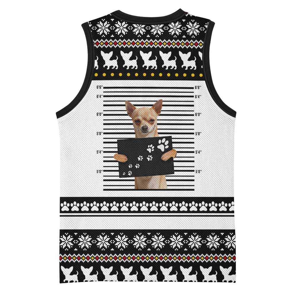 Chihuahua Personal Stalker Christmas Basketball Jersey Xmas Holiday Patterns - Wonder Print Shop