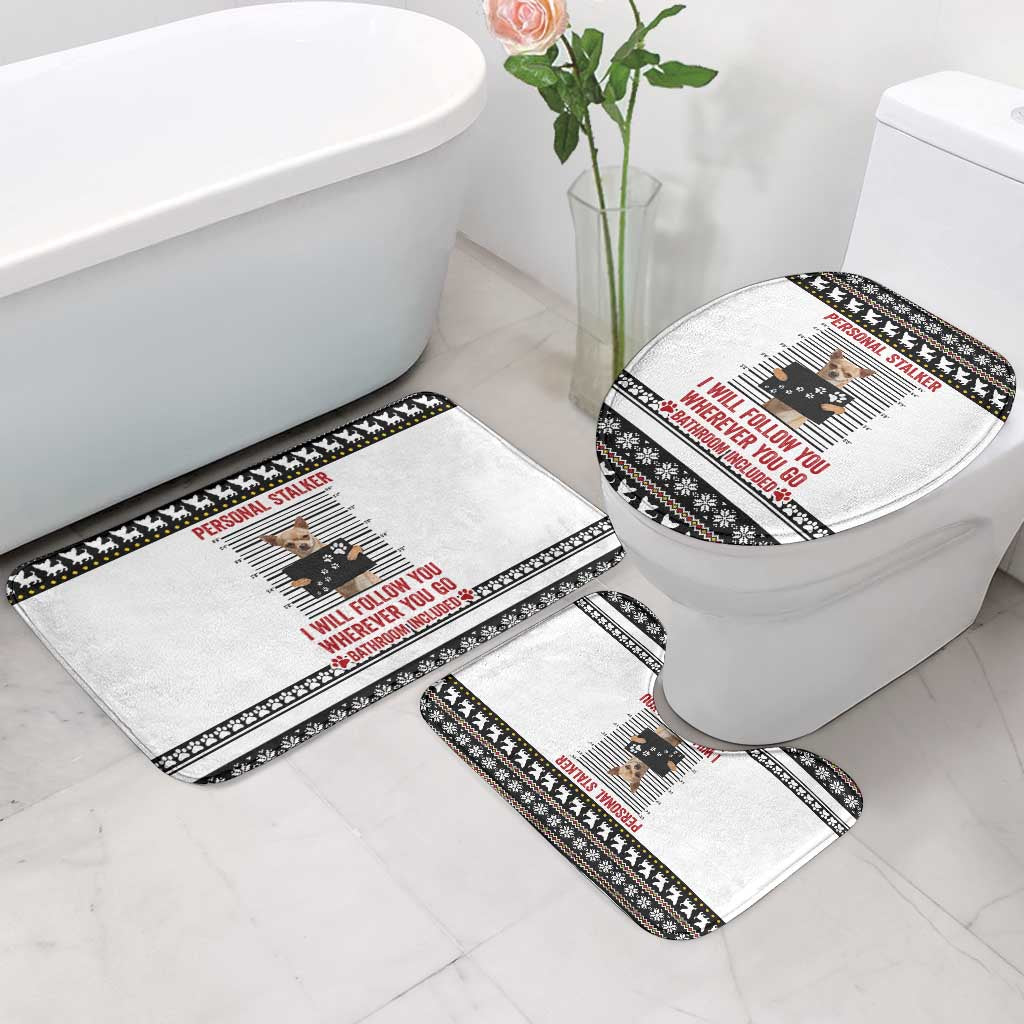 Chihuahua Personal Stalker Christmas Bathroom Set Xmas Holiday Patterns - Wonder Print Shop