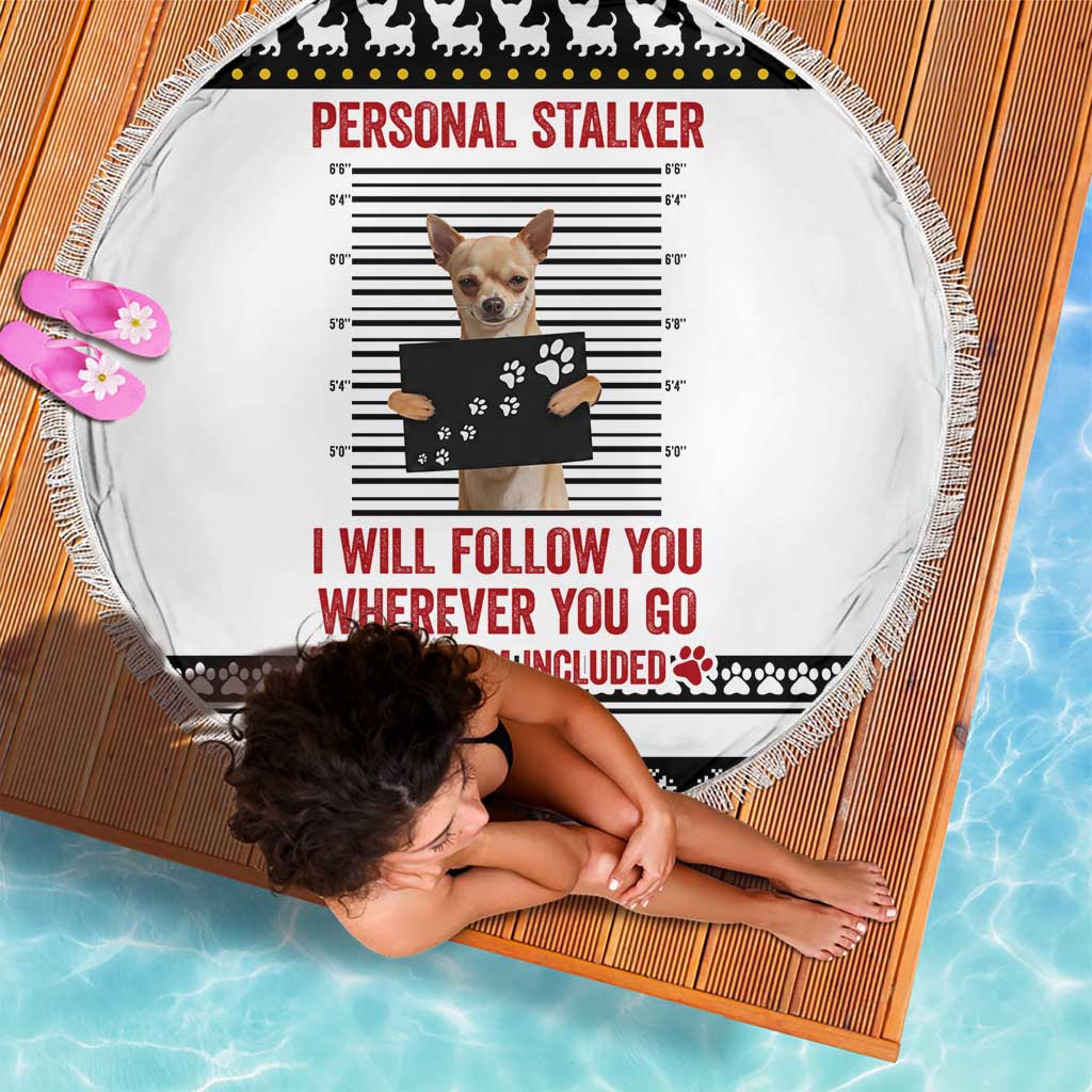 Chihuahua Personal Stalker Christmas Beach Blanket Xmas Holiday Patterns - Wonder Print Shop