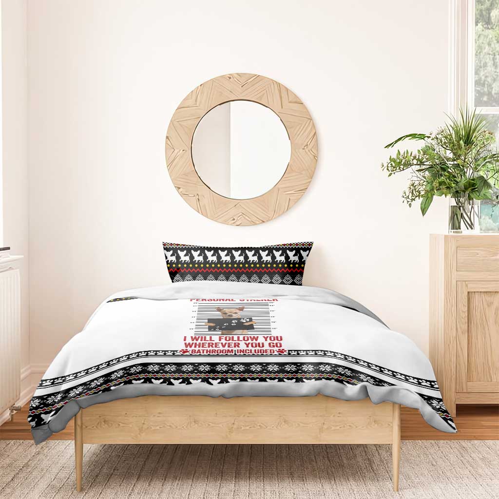 Chihuahua Personal Stalker Christmas Bedding Set Xmas Holiday Patterns - Wonder Print Shop