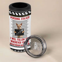 Chihuahua Personal Stalker Christmas 4 in 1 Can Cooler Tumbler Xmas Holiday Patterns - Wonder Print Shop
