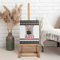 Chihuahua Personal Stalker Christmas Canvas Wall Art Xmas Holiday Patterns - Wonder Print Shop