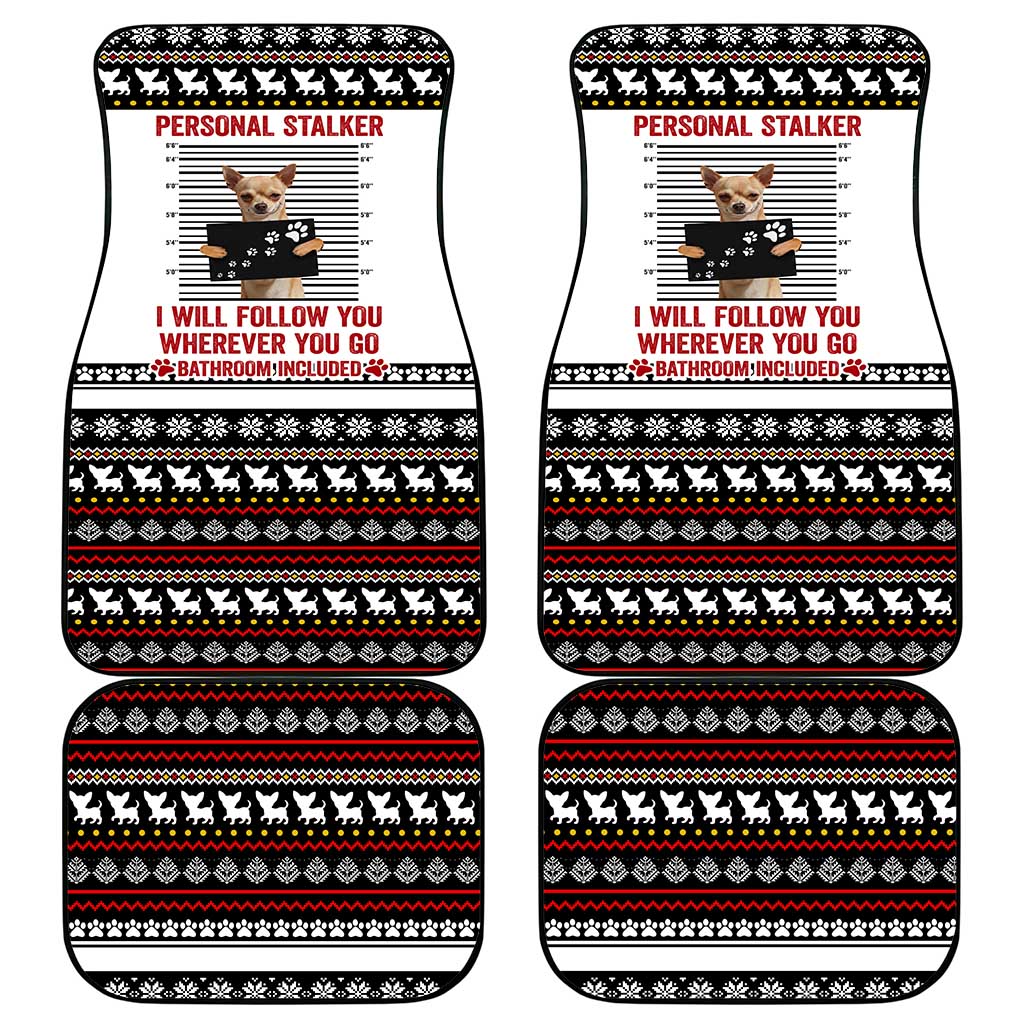 Chihuahua Personal Stalker Christmas Car Mats Xmas Holiday Patterns - Wonder Print Shop