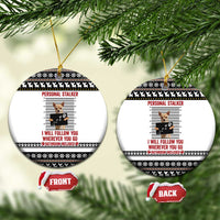 Chihuahua Personal Stalker Christmas Ceramic Ornament Xmas Holiday Patterns - Wonder Print Shop