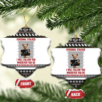 Chihuahua Personal Stalker Christmas Ceramic Ornament Xmas Holiday Patterns - Wonder Print Shop